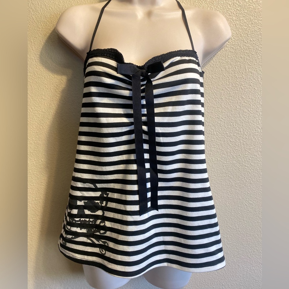 Jessica Louise Avril striped skull tank